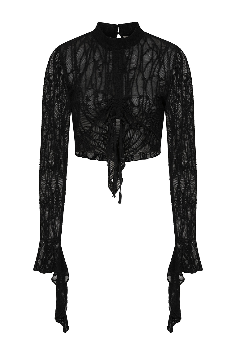 Lace Tie-Front Top