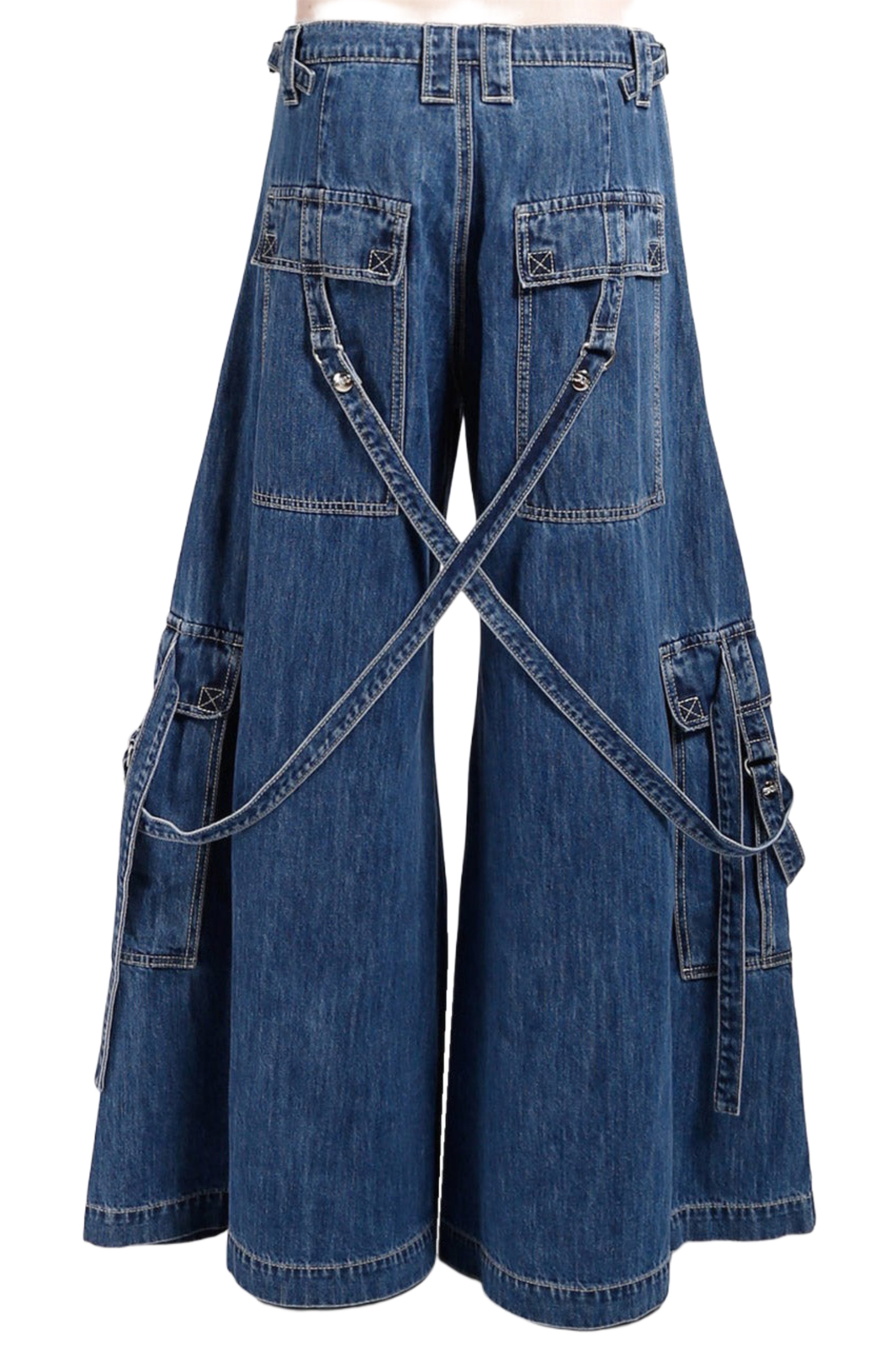 Tripp NYC Booster Strap Pants - Indigo Denim
