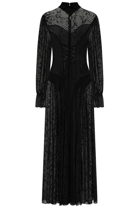 Gothic Lace Maxi Dress