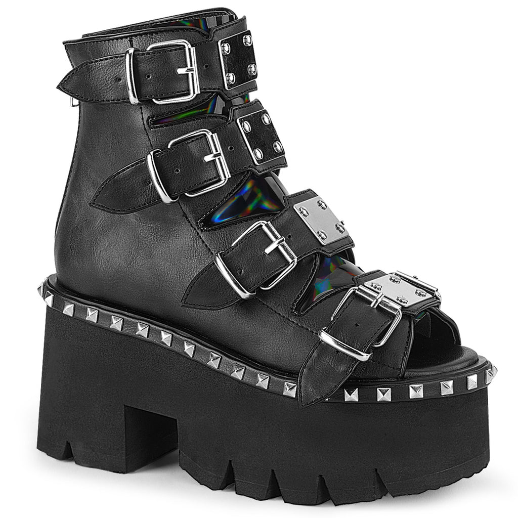 Demonia Ashes-70 Buckled Platform Bootie