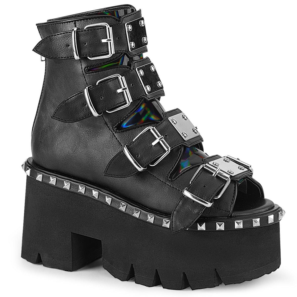 Demonia Ashes-70 Buckled Platform Bootie