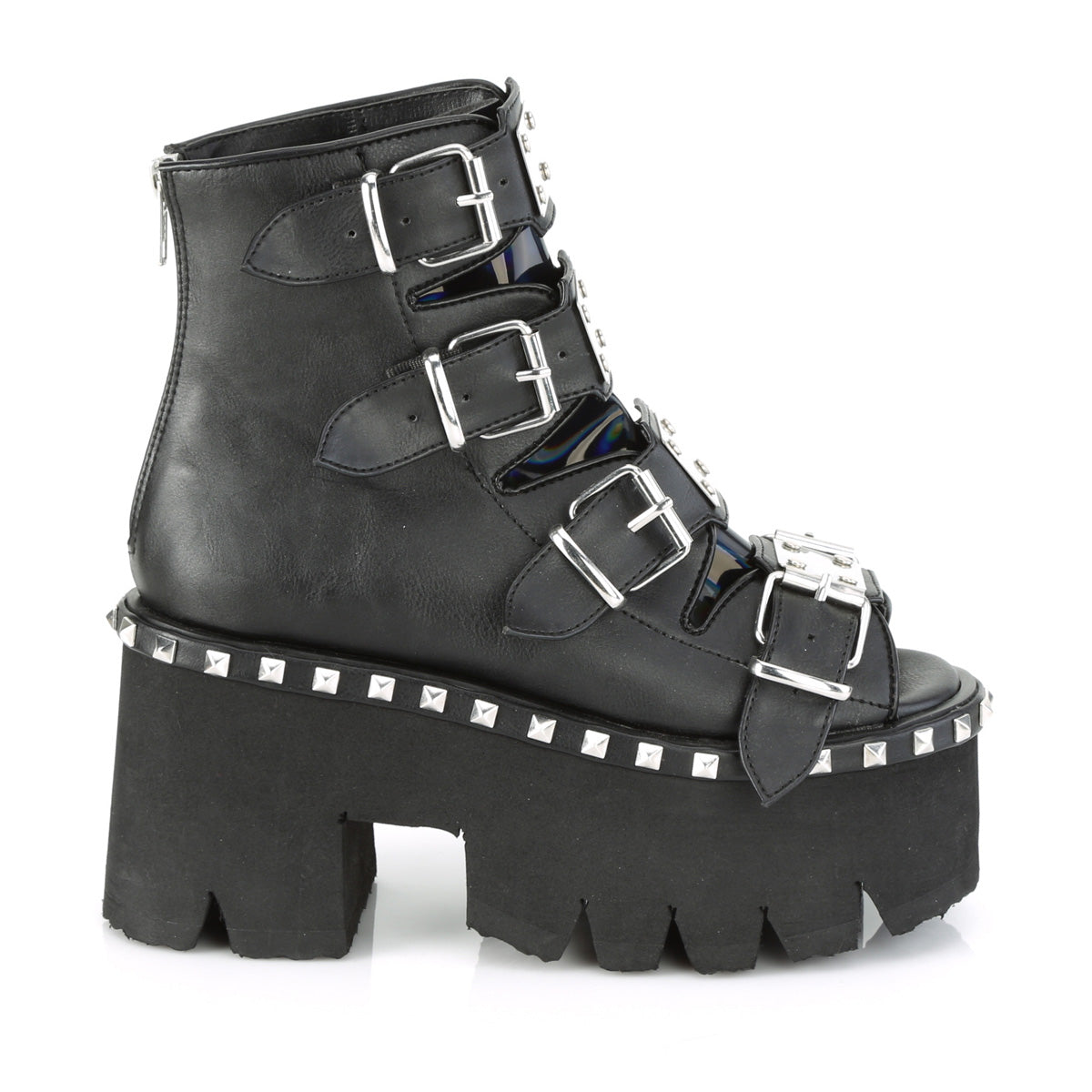 Demonia Ashes-70 Buckled Platform Bootie