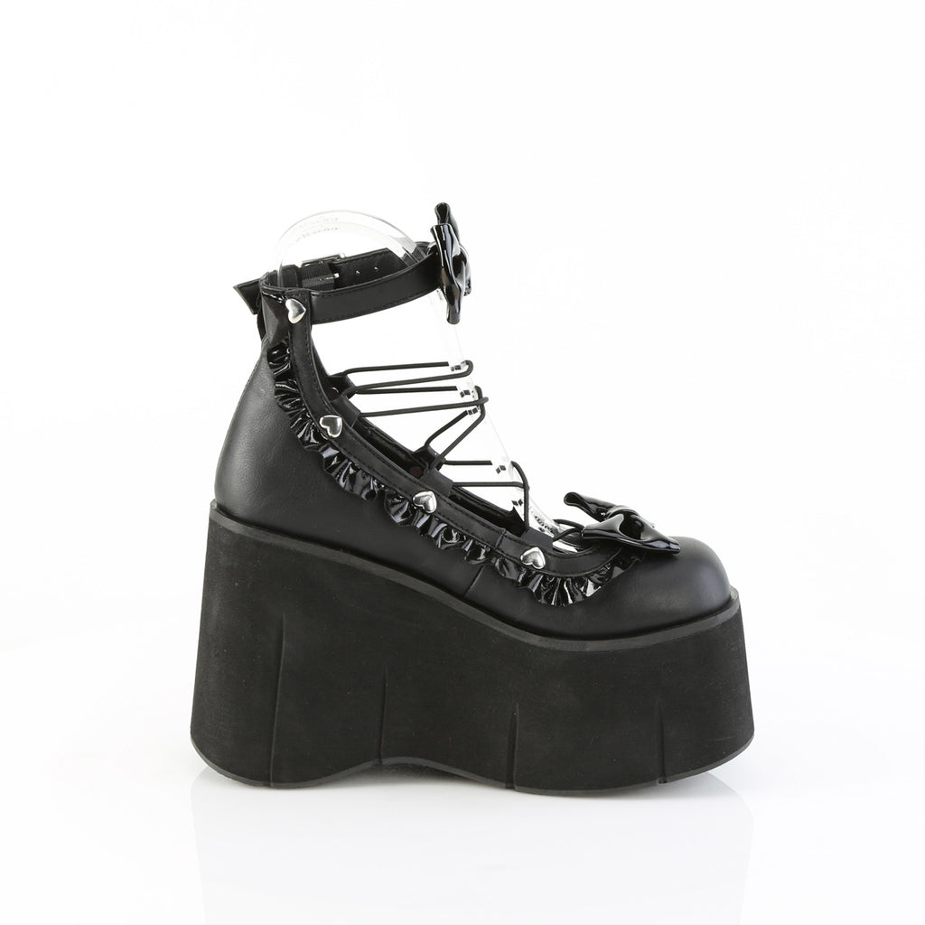 Demonia KERA-18 Black Vegan Leather Platform Shoes