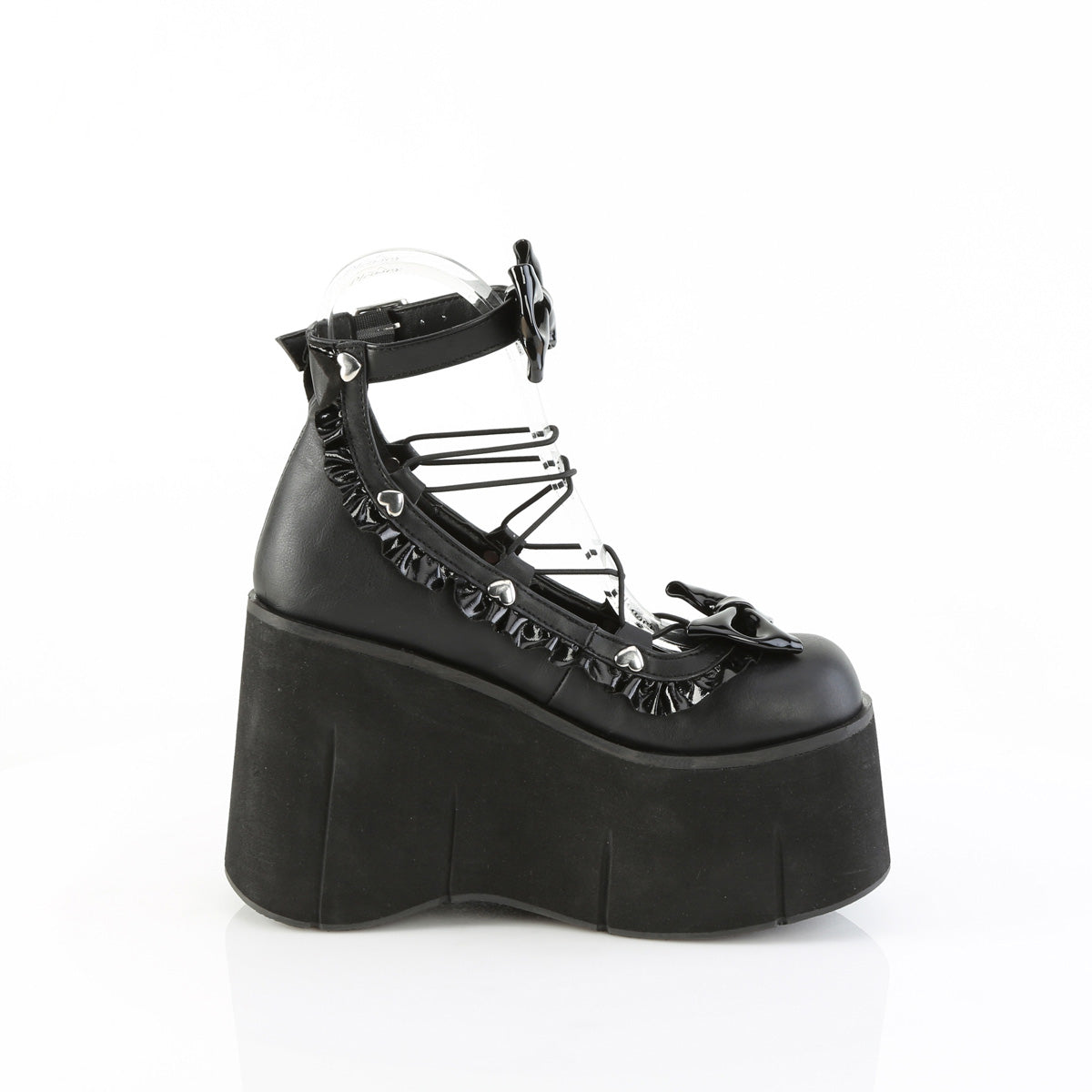 Demonia KERA-18 Black Vegan Leather Platform Shoes
