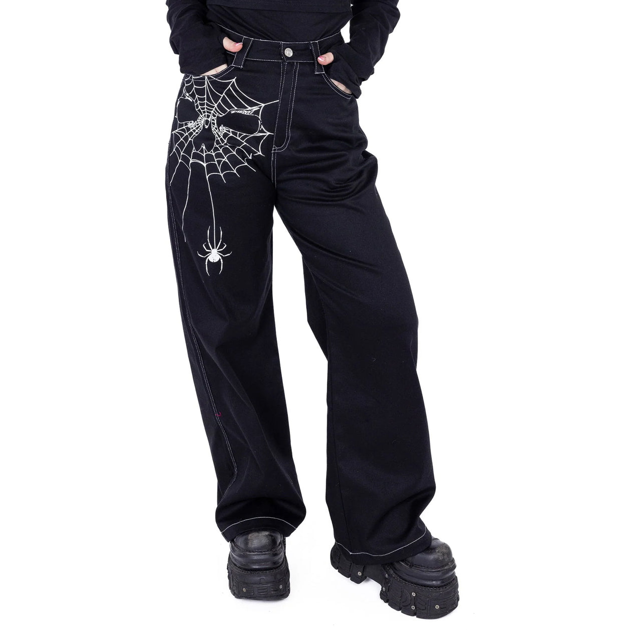 Web Chain Pants - Black