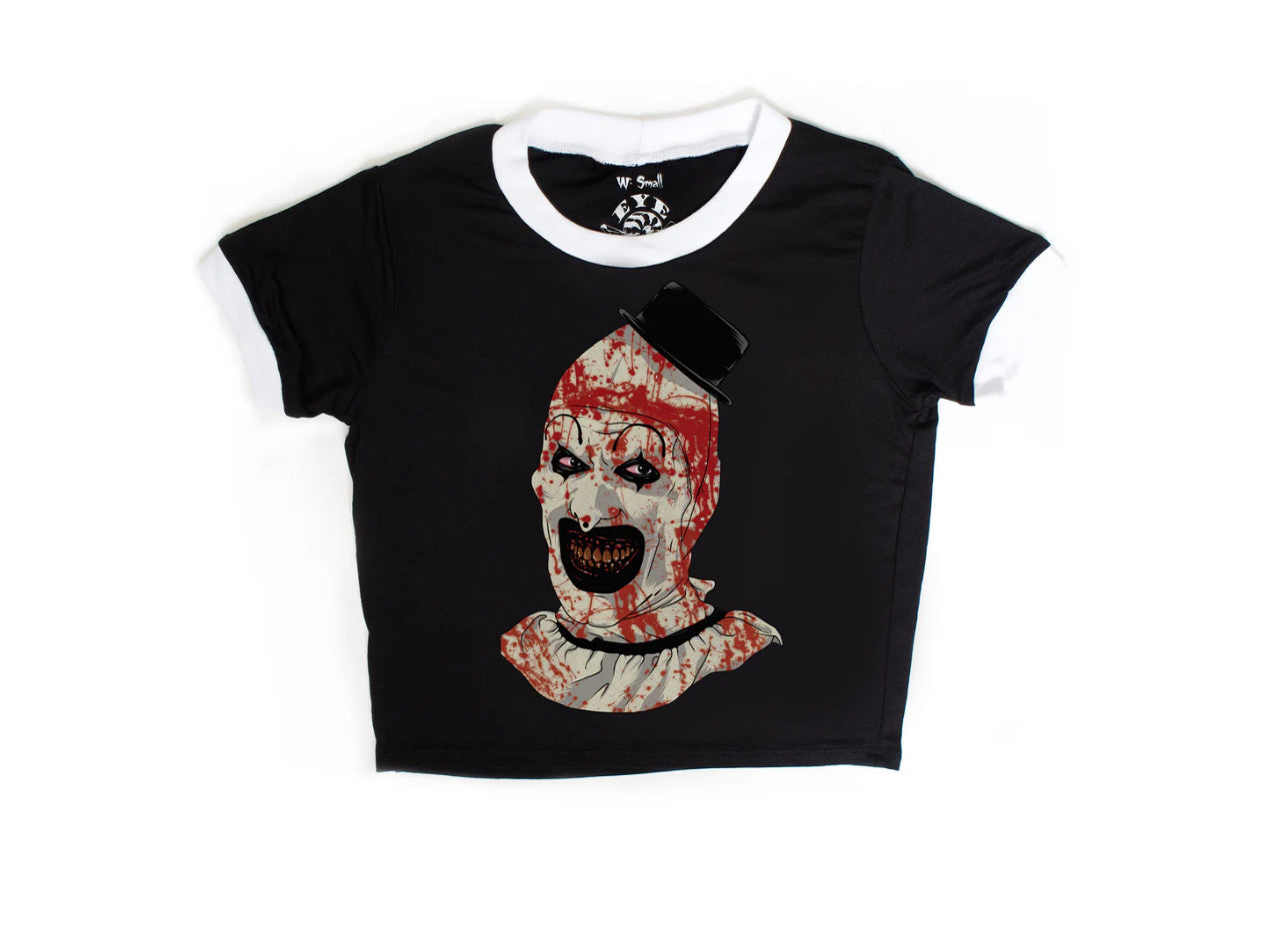 Vera’s Eyecandy Cropped Terrifier Ringer Tee